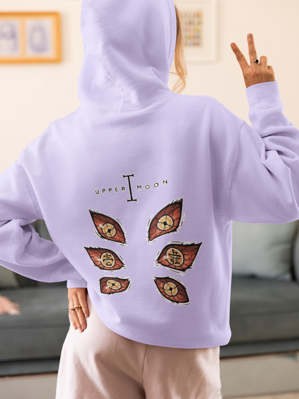 Demon Slayer-Upper moon one-Unisex Oversized Hoodie