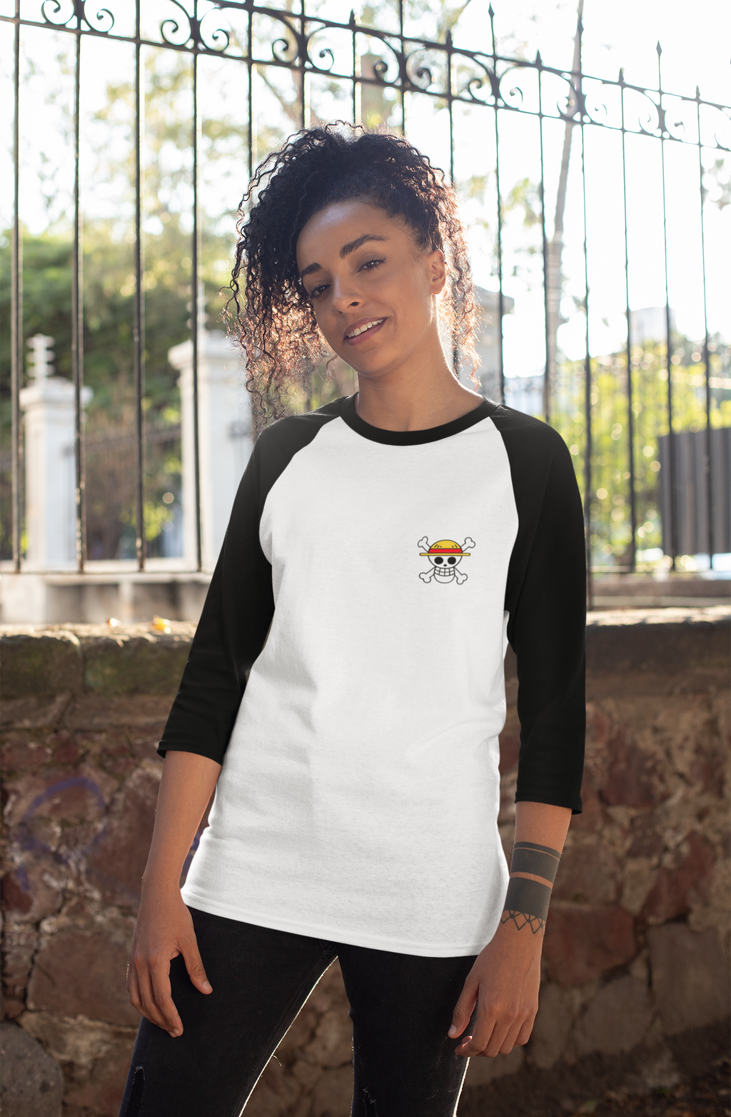 One Piece-Brook-Unisex Raglan T-Shirt