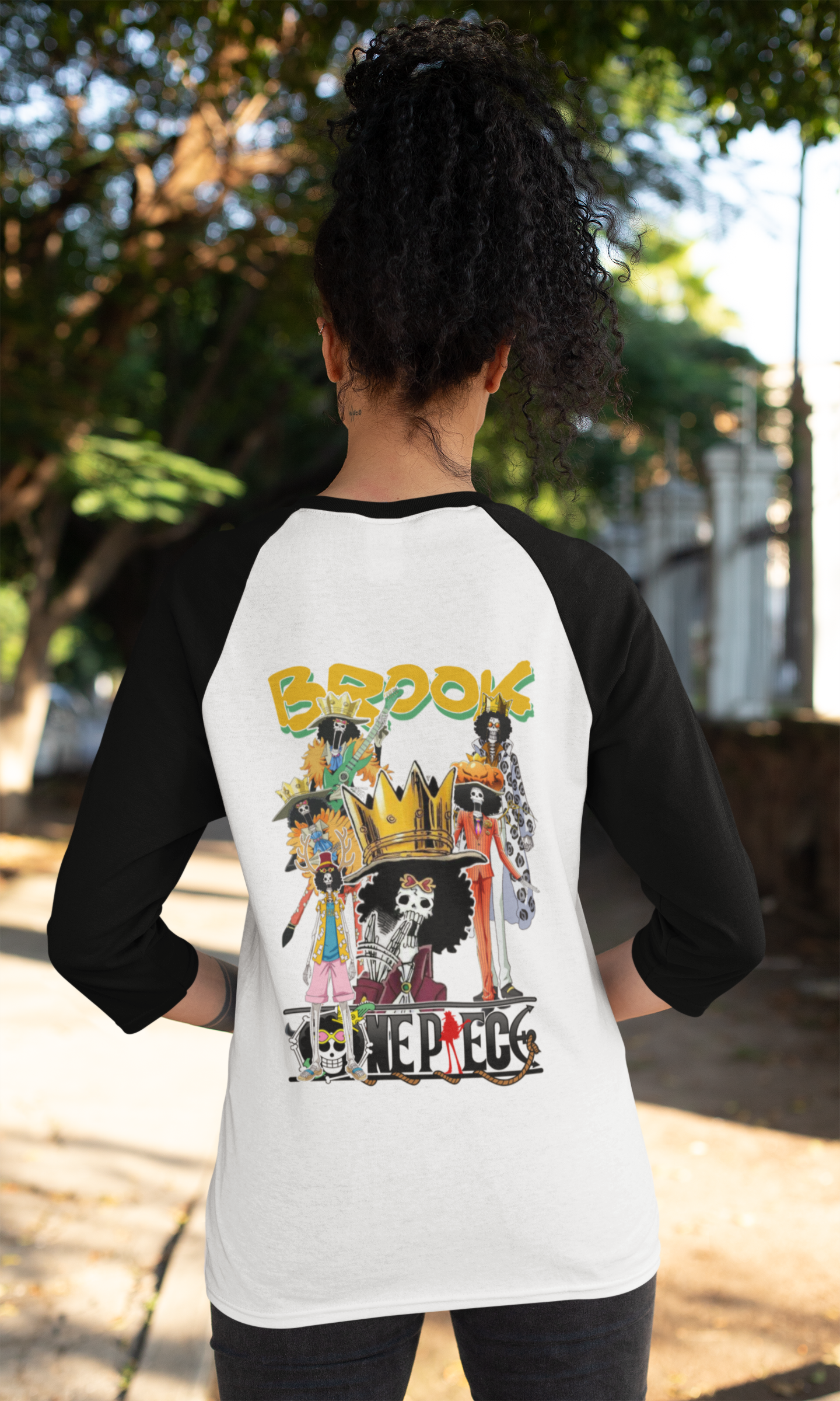 One Piece-Brook-Unisex Raglan T-Shirt