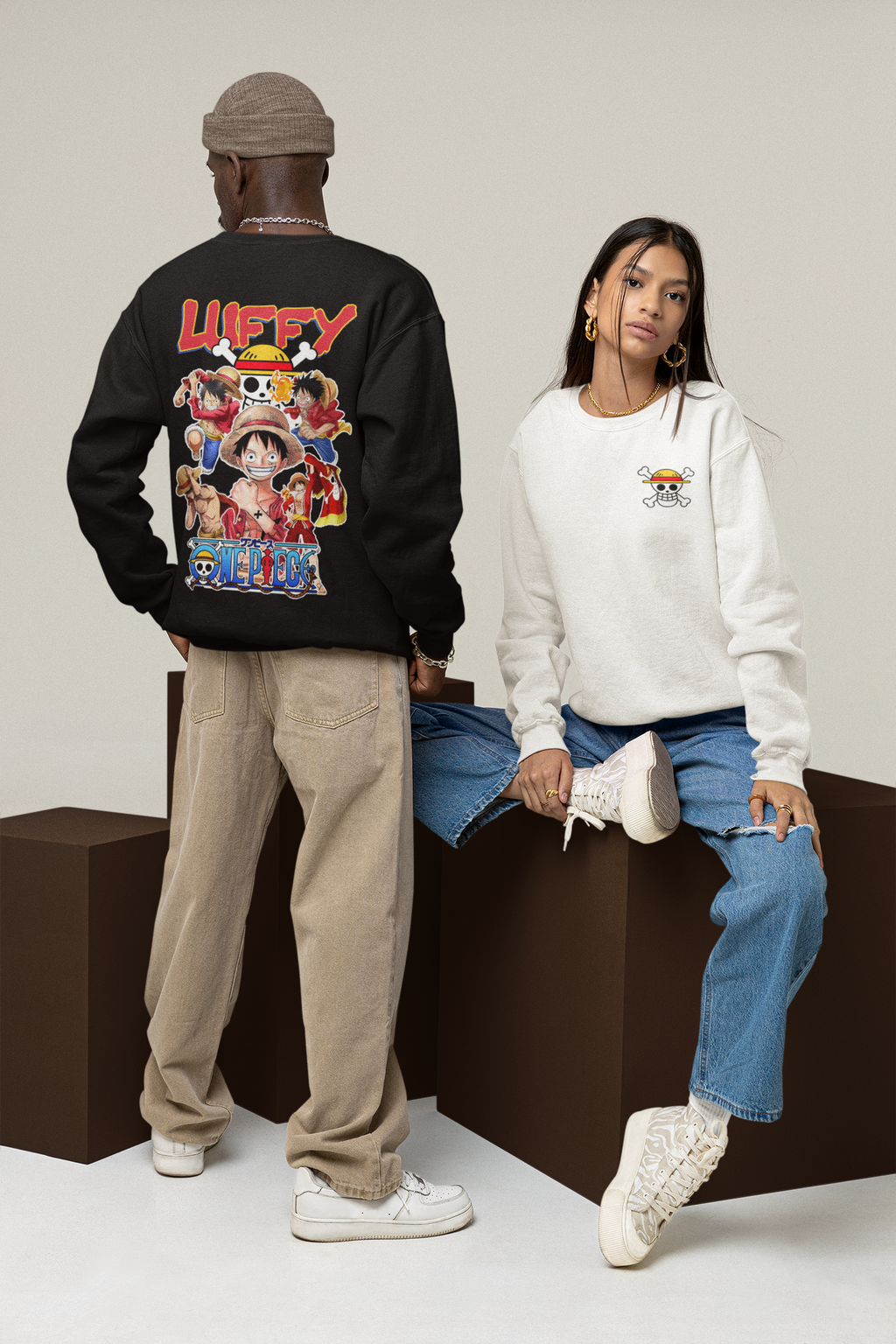 One Piece-Luffy-Men's Full Sleeve T-Shirt