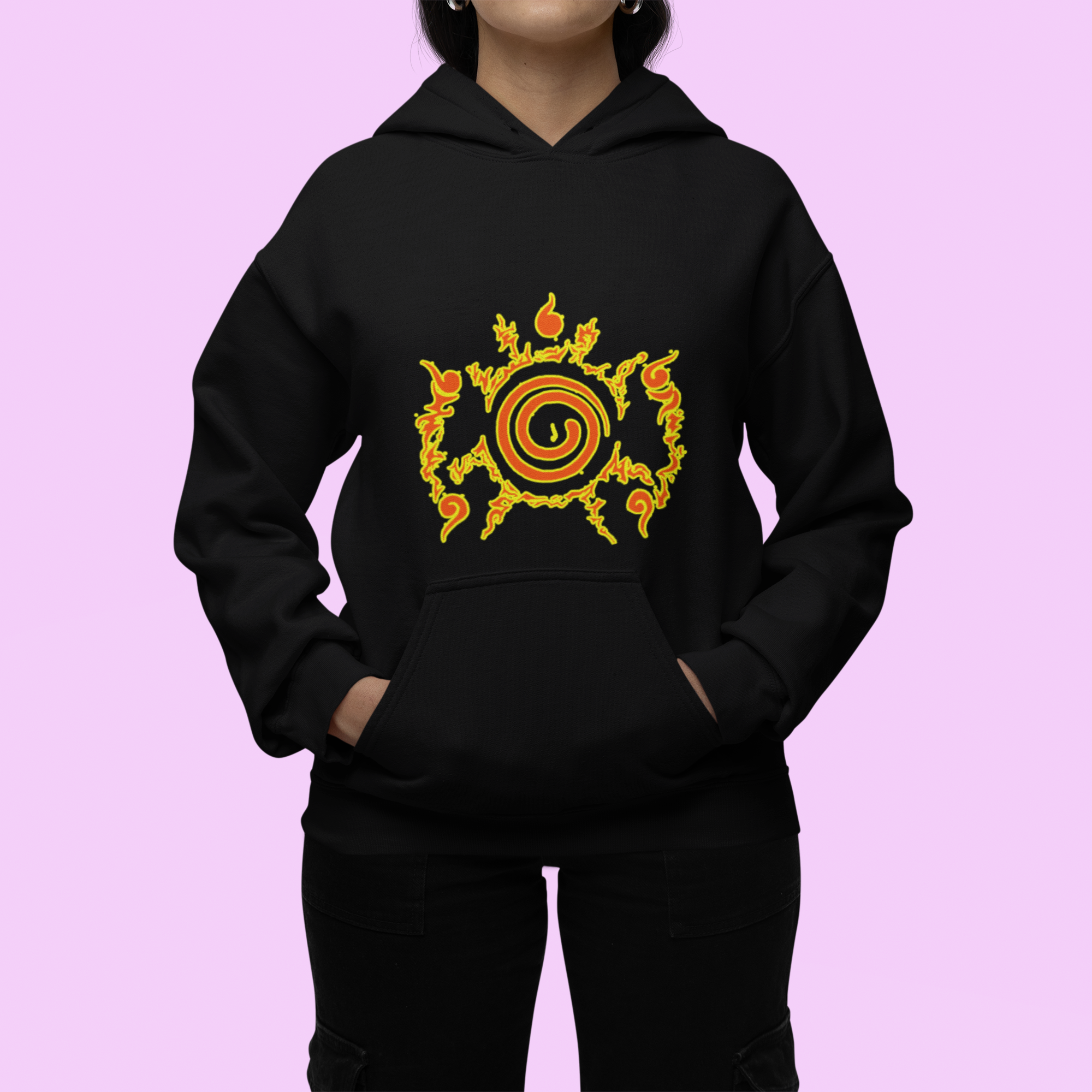 Naruto-Kyubi Seal-Unisex Oversized Hoodie